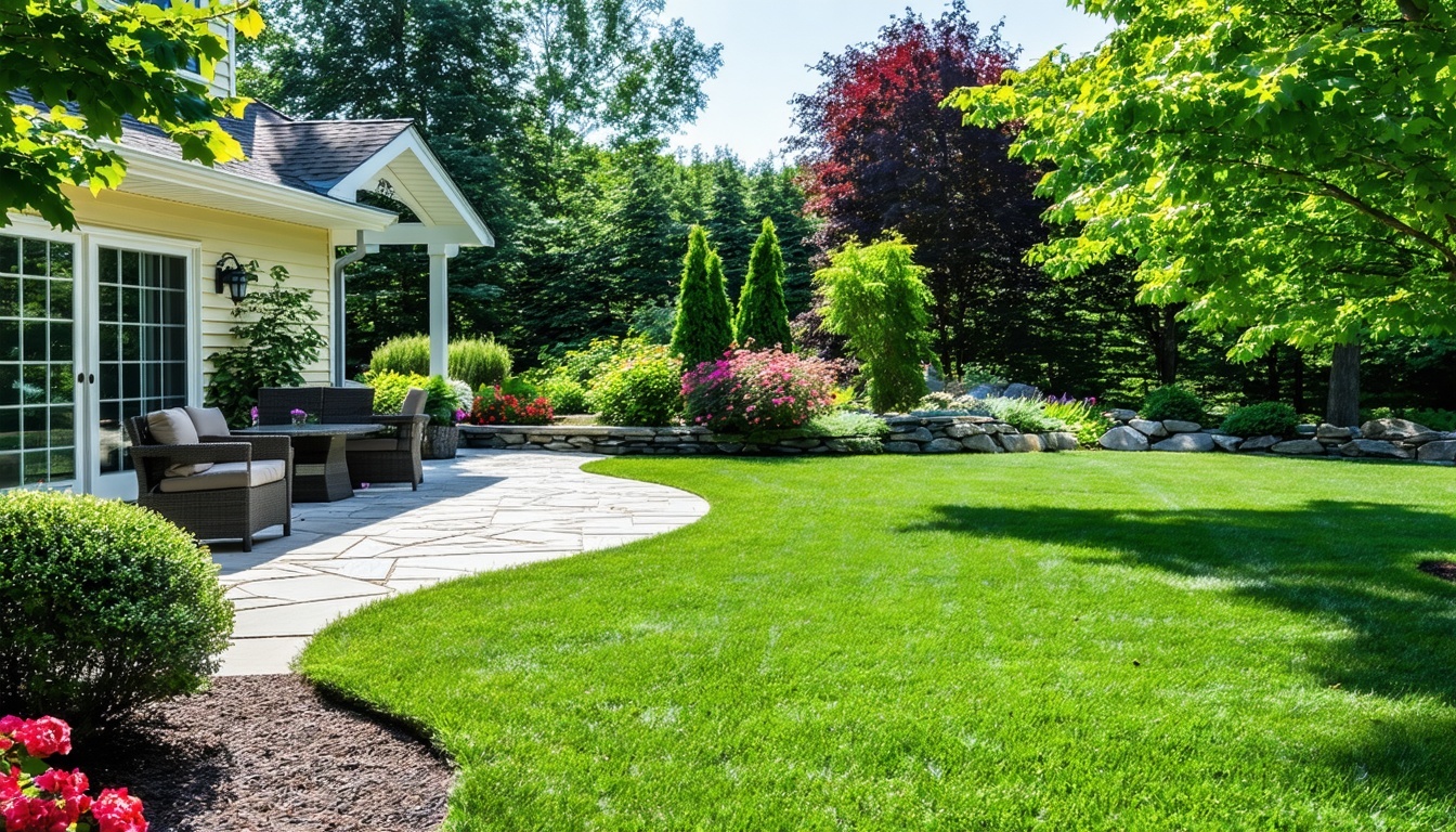 Beautifully landscaped yard ready for enjoyment